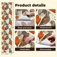 thumbnail image 5 of Boho Peel and Stick Wallpaper 23.6in x 9.8ft Art Nouveau Birds Flowers Seamless Orange Black Contact Paper Vinyl Self-Adhesive Removable Wall Paper for Bedroom Nursery Decor Renter Friendly, 5 of 8