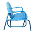 thumbnail image 4 of Northlight Outdoor Retro Metal Tulip Glider Patio Chair, Sky Blue, 4 of 4