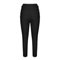 thumbnail image 5 of IROINNID Women's Cargo Pants Solid Pockets High Waist Pants Ladies Button Slim Pants,Black, 5 of 8
