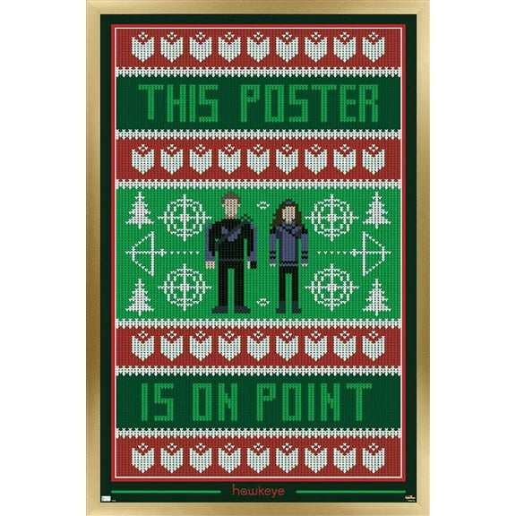 Marvel Hawkeye - This Poster Is On Point Wall Poster, 14.725" x 22.375", Framed