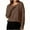 Brown, variant on Womens Tops Long Sleeve Waffle Round Neck Knitted Splicing Shirts Casual Summer Trendy Blouses Cute T-Shirts Outfits Clothes Gray M,Blouse for Women