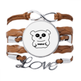thumbnail image 1 of Stick Figure ly Characters Panda Bracelet Chain Rope Ornament Wristband, 1 of 3