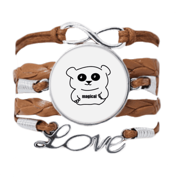 Stick Figure ly Characters Panda Bracelet Chain Rope Ornament Wristband