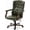 Dark green, variant on 350LBS Heavy‑Duty Executive Desk Chair, Vintage Wingback Leather Ergonomic Swivel Chair with 7.6 Inch Thick Cushion & Wood Base for Home Office Living Room