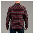 thumbnail image 4 of VORTEX Adult Male Timber Rush Flannel Long Sleeve Shirt, Color: Burgundy, Size: L, 4 of 5