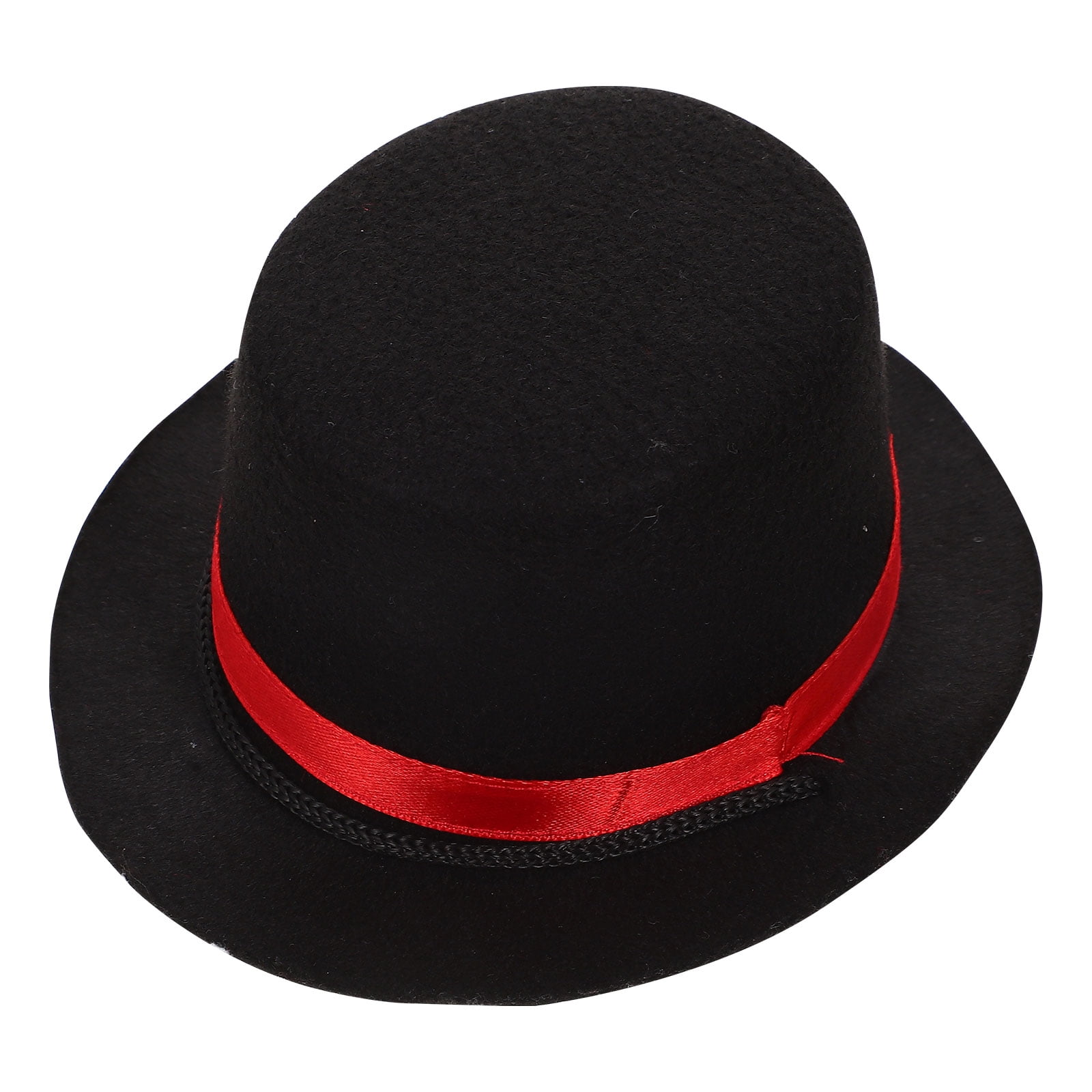 TABLZONE Black Adjustable Bowler Hat for Dogs and Cats Lightweight Pet Party Hat Decorative Costume Accessory