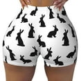 thumbnail image 2 of Picia Black Rabbit Printed Workout Shorts for Women Seamless Scrunch Butt Lifting High Waisted Yoga Gym Booty Running Moisture-wicking Short Pants-Large, 2 of 9