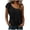 Black, variant on Plus Size Tank Tops for Women Casual Asymmetrical One Shoulder Top, Ruffle Trim Thin Strap Loose Sleeveless Tank Black XXL
