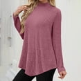 thumbnail image 7 of MESSUEN Long Sweaters for Women Long Sleeve Sweaters for Women Winter Sweaters for Women Womens Fall Shirts Sweater for Women Long Sleeve Shirt Ladies Sweaters Pink 3XL, 7 of 7