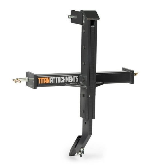 Titan Attachments 3 Point Single Tine Subsoiler Fits Cat 1 Tractors, 8.5"x1.5" Shank Ripper Tooth, Adjustable Ripping Depth, Rip Through Sod and Loosen Compact Soil, One-Pass Water Drain System