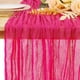thumbnail image 1 of Xiao Hua mantel de gasa plisada para mesa, decoración de boda, fiesta, color rosa intenso, 400 x 90 cm, 1 of 5