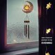 thumbnail image 4 of Solar Sun and Moon Wind Chimes, Outdoor Wind Chime with Cracked Glass Ball and S-Hook, Aluminum Tube Bells for Patio Home Decoration, Red Bronze, 4 of 5