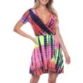 thumbnail image 5 of White Mark Women's Tie Dye V-Neck Wrap Dress, 5 of 5