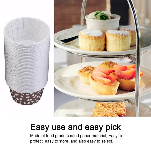 Sonew 100 Pcs Caissettes à Cupcakes Mini en Papier Rondes Moules à Gâteau Moules à Muffins Maison Fête Mariage,Caissettes à Gâteau Rondes, Moules à Muffins Tasse