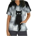 thumbnail image 6 of ClodeEU Women's Cute Cartoon Graphic Tees ,Cat Print T Shirt ,Crew Neck Short Sleeve Casual Tops Multicolor,Womens Plus S, 6 of 6