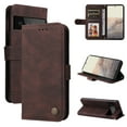 thumbnail image 1 of SaniMore Case for Google Pixel 8 Pro 6.7" 2023 with Wrist/Crossbody Strap,Retro PU Leather Anti-scratch Card Slots Cash Pocket Kickstand Shockproof Anti-drop Wallet Business Cover, Brown, 1 of 12