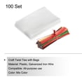 thumbnail image 3 of Uxcell Clear Plastic Bags for Candy 4"x2.5" with 3" Foil Twist Ties Mixed Color 100 Set, 3 of 7