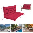 thumbnail image 4 of Outdoor Swing Replacement Cushions 3 Seater, Waterproof Porch Swing Cushions with Backrest, 40"x40", for Garden Patio Furniture Red Clearance!, 4 of 6