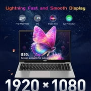 15.6 inch Laptop,2025 Student-Laptop with Backlit Keyboard Fingerprint Intel Quad Core N100 (Up to 3.4GHz)Business-Laptop Computer,Red