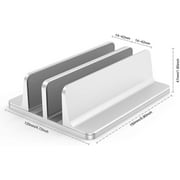 Adjustable Vertical Laptop Double Stand for MacBook Pro/Air Aluminum Desktop Space-saving Stand Dock Holder