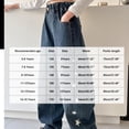 thumbnail image 4 of Frostluinai Wide Leg Barrel Pants for Girl 5-15Y Retro Wash Jeans Elastic Waist Stars Graphic Denim Pants Casual Summer Jeans with Pocket, 4 of 9