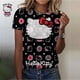 thumbnail image 3 of Camiseta con estampado de dibujos animados de Hello Kitty para mujer, camisetas con gráficos kawaii, camisetas casuales de manga corta a color para mujer, camisetas Harajuku con cuello redondo, 3 of 5