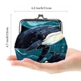 thumbnail image 2 of Whale 0.7 Microfiber Coin Purse with Zinc Alloy Jaws, 4.3x4.7 in/11x12 cm - Stylish and Durable Men's Wallet for Safekeeping Essentials, 2 of 7