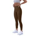 thumbnail image 4 of Women's High Waist Yoga Pants 4 Way Stretch Split Leg Design Leggings, 4 of 7