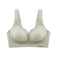 thumbnail image 2 of Ohufall Women's Bra Print Wide Strap V Neck Bra Solid Color Fashion Wireless Bras,34A/B/C-42A/B/C, 2 of 7