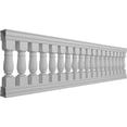 thumbnail image 3 of Ekena Millwork 38"H x 12'L Fiberthane Oxford Unassembled Balustrade Railing Kit, Style N (7 5/8" On-Center Spacing to Pass 4" Sphere Code), 3 of 6