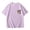 Purple, variant on ibiyuan Cute Clothes For Girls Girls' Summer Casual Graphic Tee Lightweight Short Sleeve Top With Playful Knot Tie Design And Breathable Fabric White