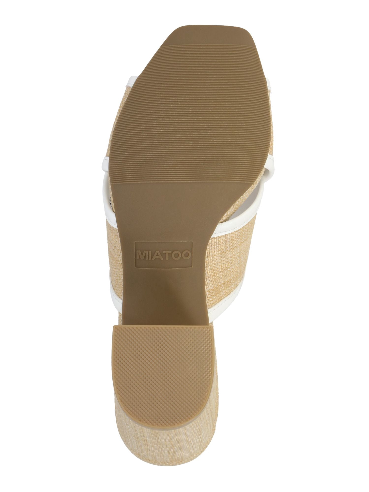 Mia Too Women's Slide Raffia Block Heel Sandal