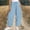 Light Blue women wide leg trousers with pockets a1, variant on Women's Wide Leg Elastic Waist Trousers with Pockets Casual Loose Ankle Pants Summer Palazzo Pants for Beach Vacation Work Lounge, Khaki 2XL