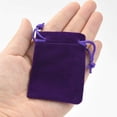 thumbnail image 3 of Bolsas de tela de terciopelo para joyas, bolsas de terciopelo con cordón, 100, 3 of 8