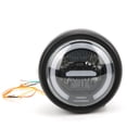 thumbnail image 2 of Motorcycle Headlight Motorcycle Projector Motorcycle Headlamp Motor Led Headlight 6.5in Motorcycle Front LED Headlight Vintage Amber White Light Modification Universal 12-24V, 2 of 8