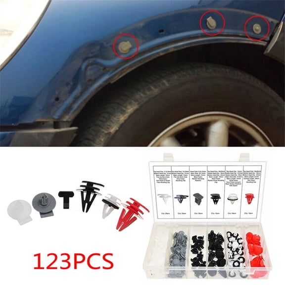 Furulu 123pcs Wheel Arch Trim Bumper Side Door Clip For BMW Mini Cooper R50 R52 R56 R53