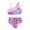 Style F, variant on GYRATEDREAM Infant Baby Girls Two Piece Swimsuits Print Bikini One Shoulder Ruffle Tankini Bathing Suit