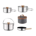 thumbnail image 3 of Kit de utensilios de cocina para acampar, vajilla ligera con bolsa de almacenamiento, sartén para exteriores sin hervidor, 3 of 9