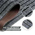 thumbnail image 4 of Morefany Outdoor Indoor Runner Rug Custom Size Rugs Non-Slip Hallway Carpet Runners with Rubber Backing Mat for Kitchen Entryway Garage Laundry 4ft x 16ft, Grey Striped, 4 of 7