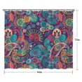thumbnail image 5 of Purple Pioneer Flower and Paisley Pattern Shower Curtain 84"x72" ,Bathroom Decorative Shower Curtains Set with 12 Hooks,Modern Waterproof Washable Shower Curtain, 5 of 6