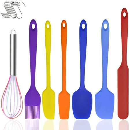 

Of Food Grade Silicone Spatula Heat Resistant Rubber Spatula Scraper Kitchen Utensils For Baking Cooking Mixing Flexible Spatula Set Brush Whisk Measuring Spoon Dishwasher Safe BPA Free