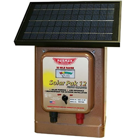 Parmak Magnum Solar-Pak 12 Basse Impédance 12 Volts Alimenté par Batterie 30 Mile Gamme Chargeur de Clôture Électrique MAG12-SP