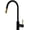 Black, variant on Pull Out Kitchen Faucet, Plating Black and Electroplated Brushed Gold Sink Mixer Tap, 360 Degree Rotation Kitchen Mixer Taps Kitchen Tap,Gold