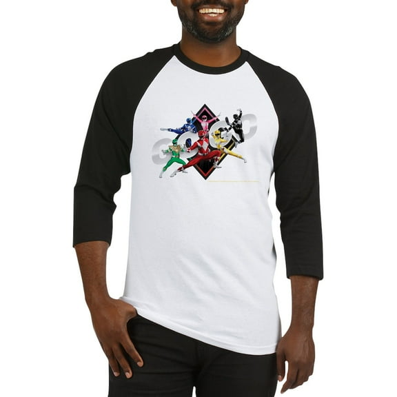 CafePress - Mighty Morphin Power Rangers - Cotton Baseball Jersey, 3/4 Raglan Sleeve Shirt