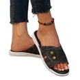 thumbnail image 5 of Sandals Women Denim Flat Comfortable Sandals Non-Slip Walking Slippers Non-Slip, 5 of 5