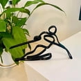 thumbnail image 4 of Binwennn Abstract Sculpture Pug Statues for Indoor Modern Abstract Face Metal Lines Figure Movement Art Metal Face Outline Geometric Frame Wire Table Top Minimalism, 4 of 8