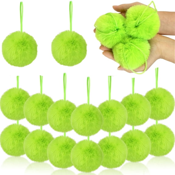 24 Pcs Furry Christmas Ball Ornaments,Bexikou 2.36 Inch Christmas Tree Ball Ornaments,Christmas Ball Hanging Ornaments for Xmas Tree, Home, Party, Holiday Christmas Decorations