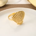 thumbnail image 3 of Coastal Theme Sea Creatures Napkin Rings Sea Shells Metal Napkin Rings Set of 612for Dinner Party, Summer, Wedding, Beach Table Decor, Family Gatherings, or Everyday Use (Silver/Golden), 3 of 9