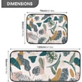 thumbnail image 3 of Kitchen Mat Set of 2 Kitchen Runner Rugs Non Skid Washable Standing Mat for Floor Home Sink Office Laundry Bathroom Bedroom Green Leaves, 3 of 6