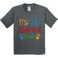 thumbnail image 3 of Inktastic My Gigi Loves Me Grandchild Youth T-Shirt, 3 of 5